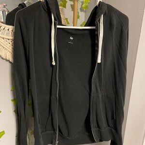 Black Zip-Up Hoodie